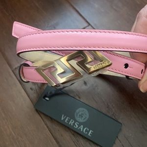 NEW Versace Greca Belt - Pink & Gold Size 70